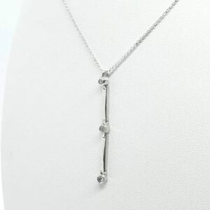 Catenina Oro Bianco e Diamanti